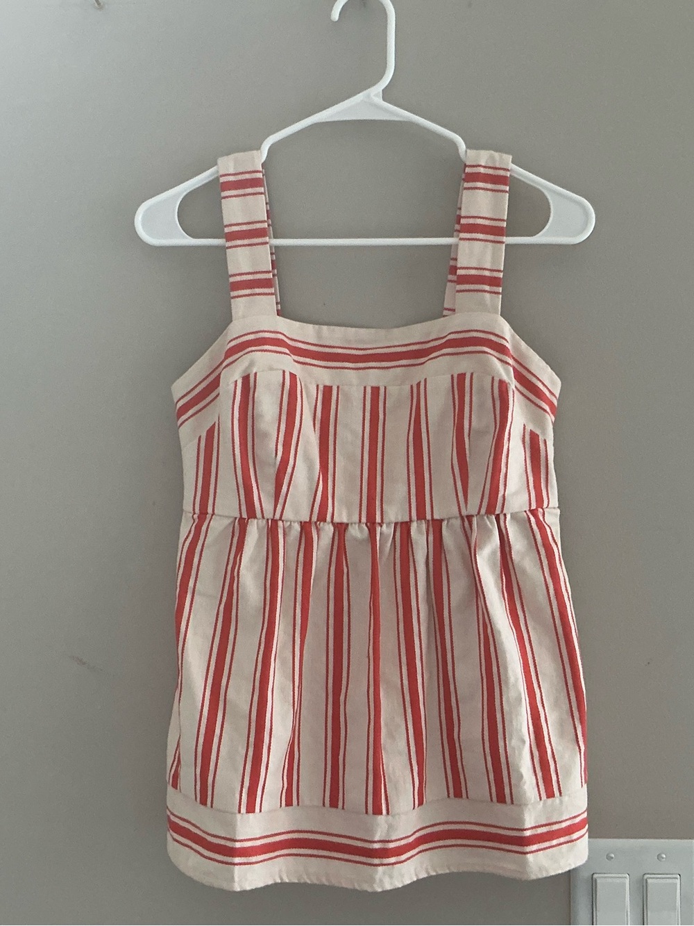 Cabi Tangerine Stripe Cotton Sundress Top